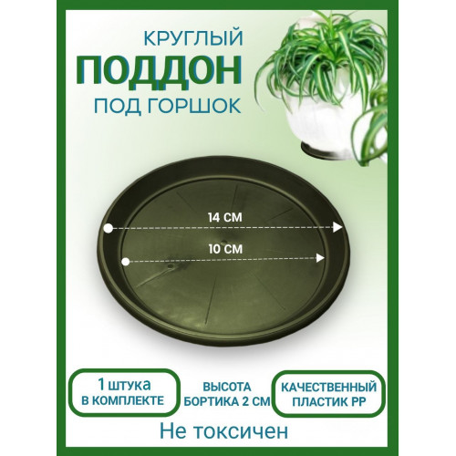 Поддон круглый под горшок 